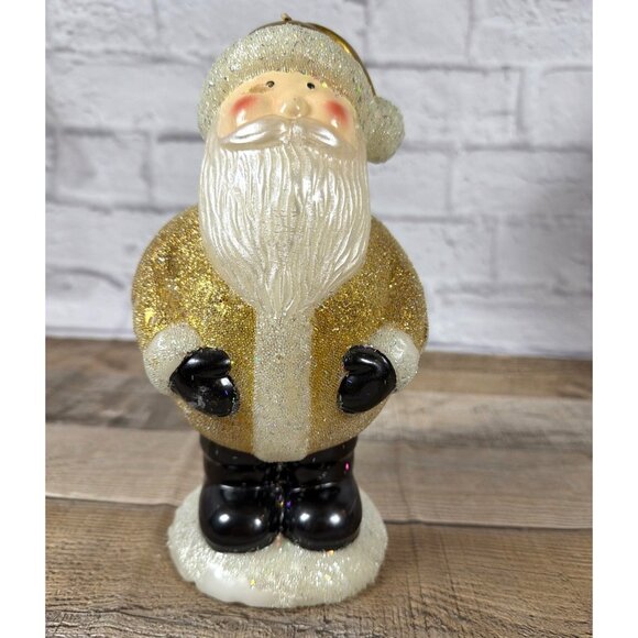 Pottery Barn Other - Pottery Barn 1998 Bougie Santa Glitter Candle Christmas Holiday Retired Vintage